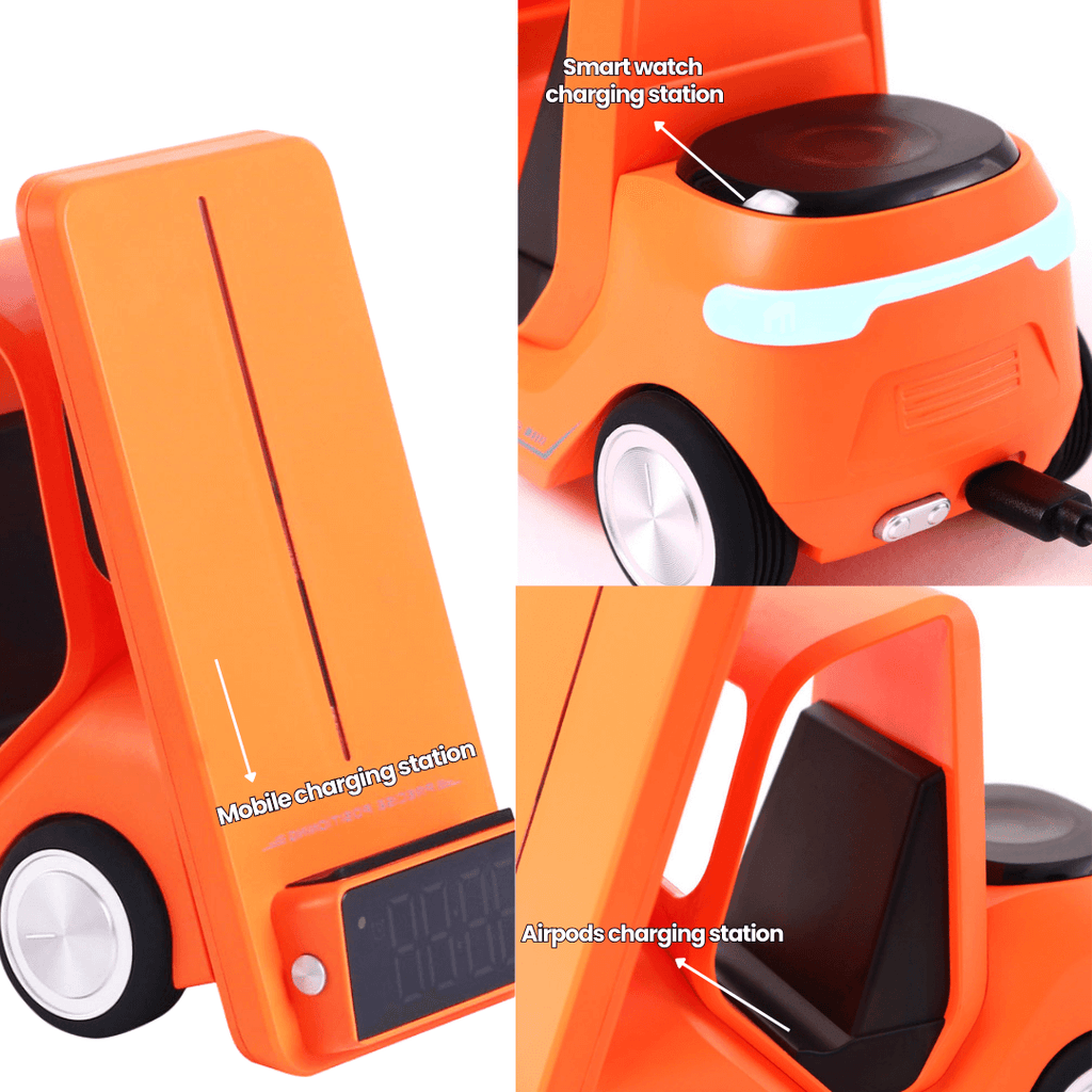 Rarecostore Cruiser - 3 in 1 Wireless Charger with Clock