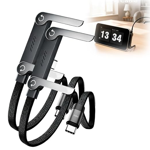 2-in-1 Invisible Charger Cable with Stand - 240W Fast Charging by RareCo™