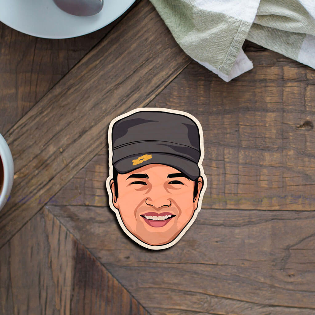 Personalized Caricature Wooden Fridge Magnet