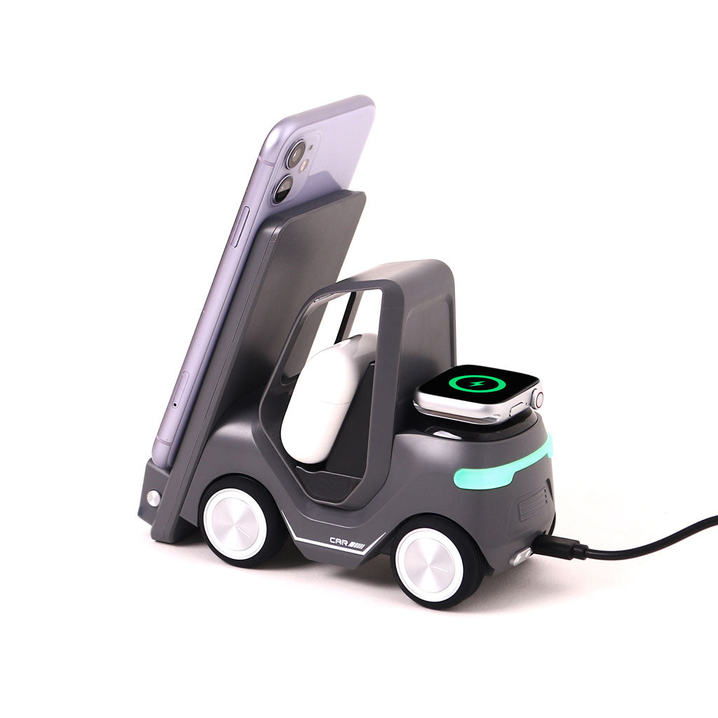 Rarecostore Cruiser - 3 in 1 Wireless Charger with Clock