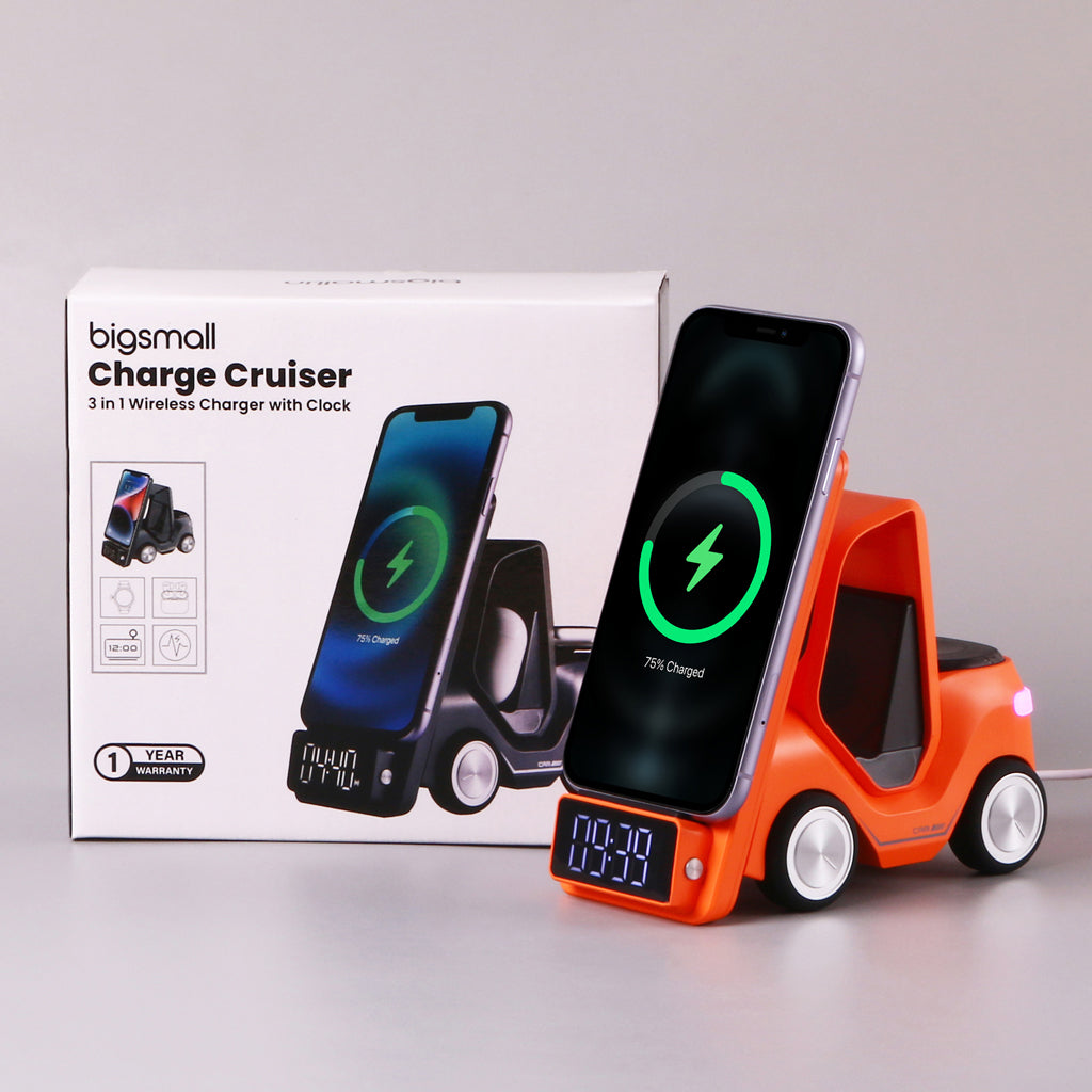 Rarecostore Cruiser - 3 in 1 Wireless Charger with Clock