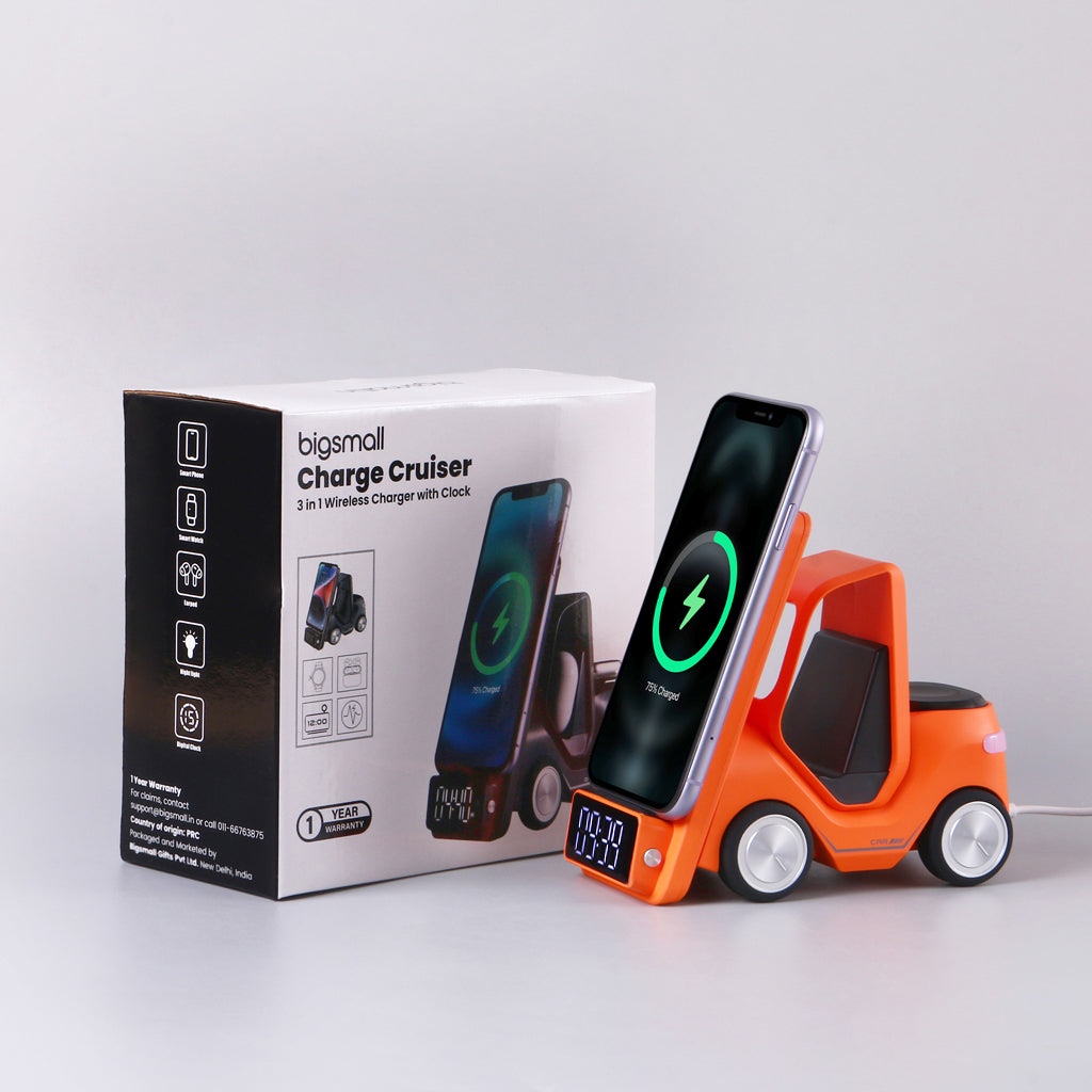 Rarecostore Cruiser - 3 in 1 Wireless Charger with Clock