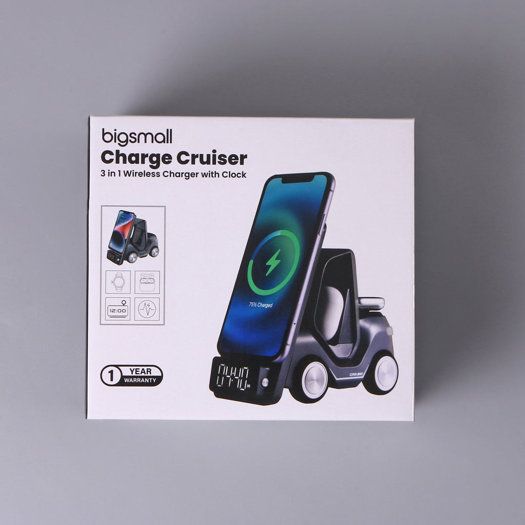 Rarecostore Cruiser - 3 in 1 Wireless Charger with Clock