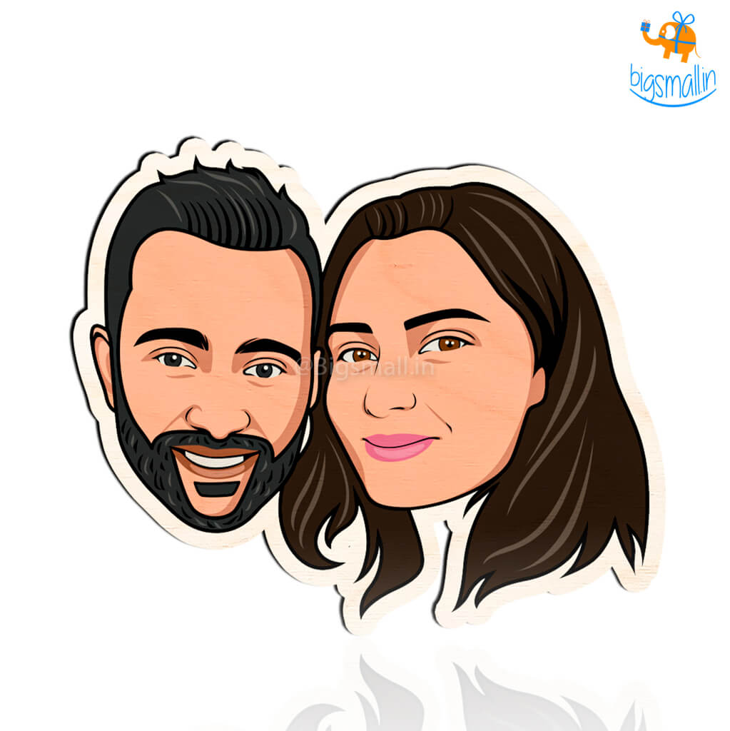 Personalized Caricature Wooden Fridge Magnet