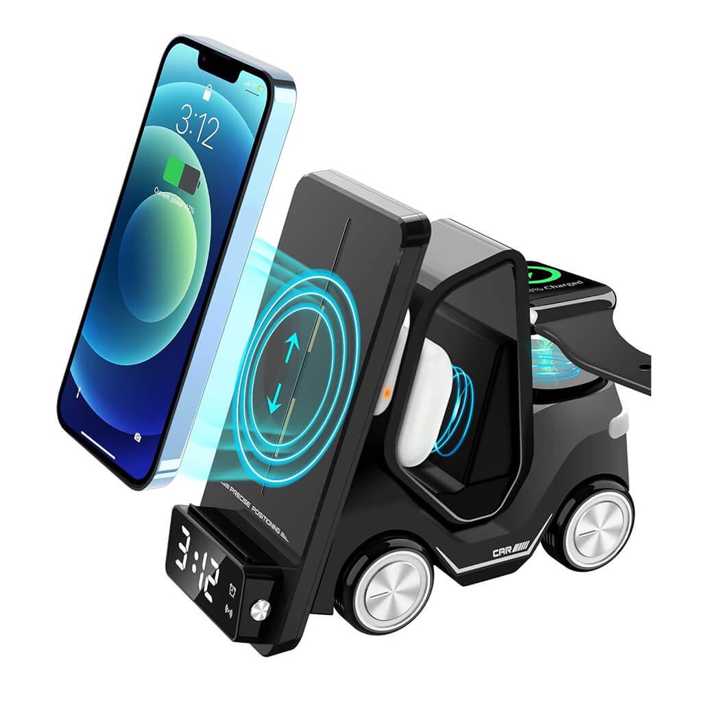 Rarecostore Cruiser - 3 in 1 Wireless Charger with Clock