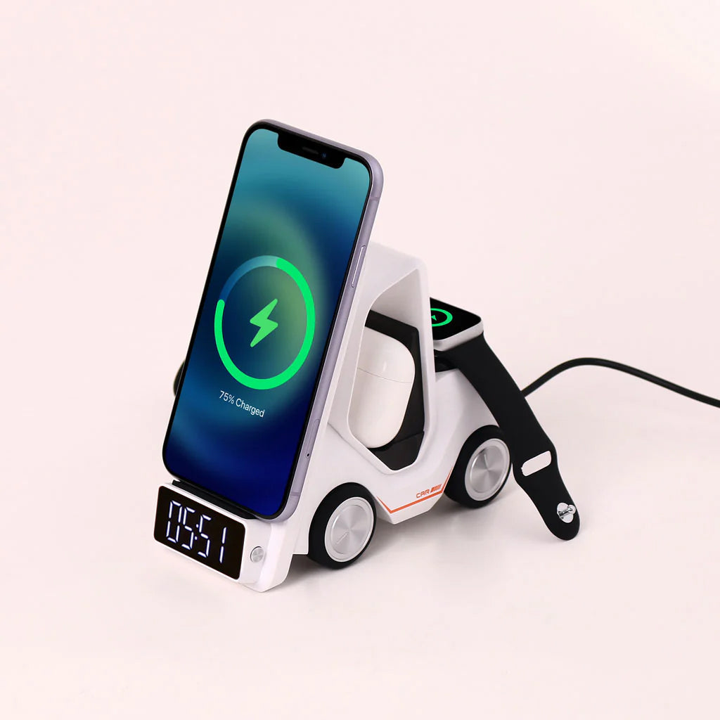 Rarecostore Cruiser - 3 in 1 Wireless Charger with Clock