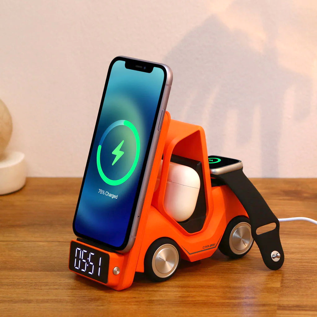 Rarecostore Cruiser - 3 in 1 Wireless Charger with Clock