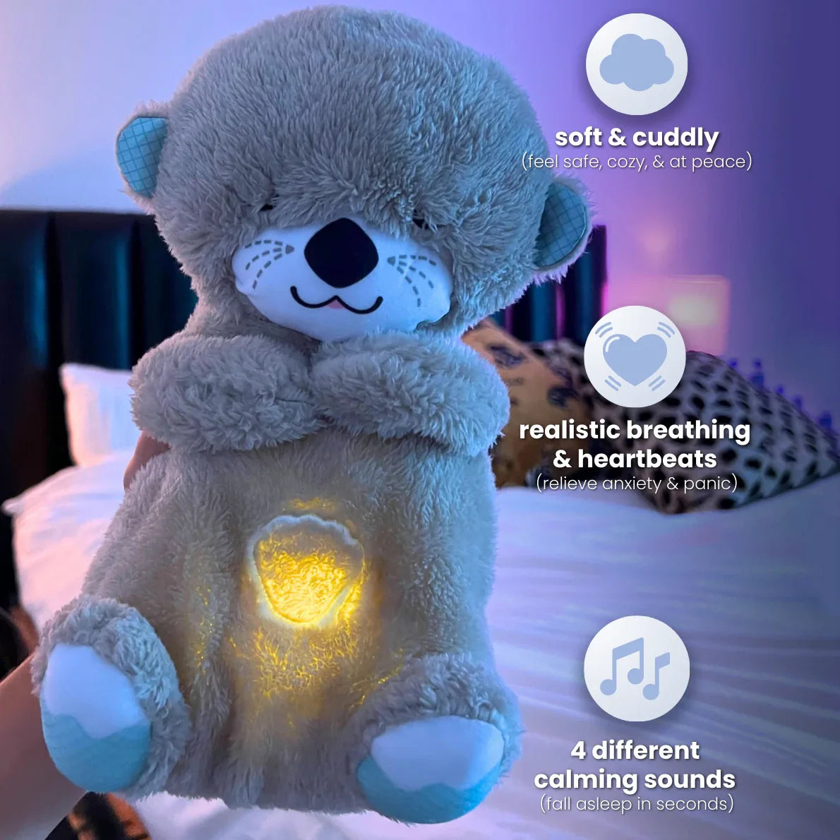 RareCo™ Breathing Otter Teddy Plush Toy