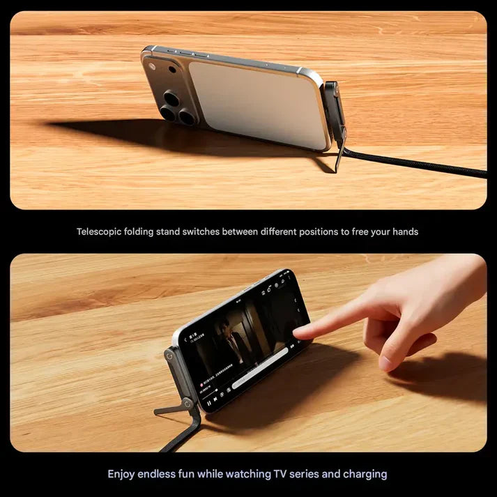 2-in-1 Invisible Charger Cable with Stand - 240W Fast Charging by RareCo™